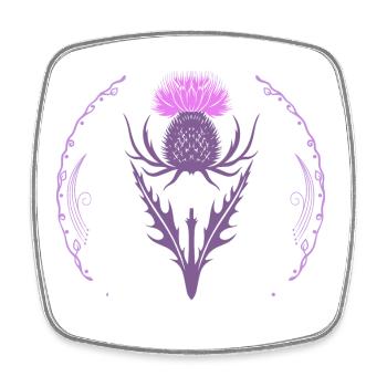 Thistle with Triquetra Guarded by Nature - Square fridge magnet - white - Front
