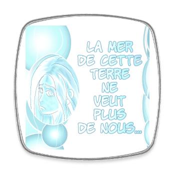 The sea of this land doesn't want us anymore 2.0 - Square fridge magnet - white - Front