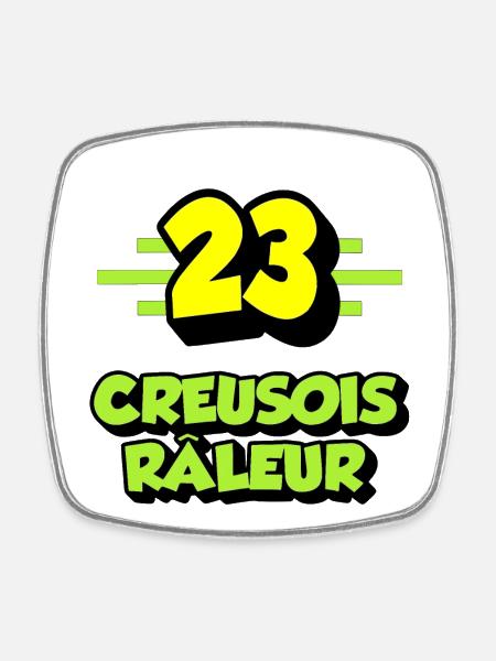 Creusois râleur - Magnet carré - blanc