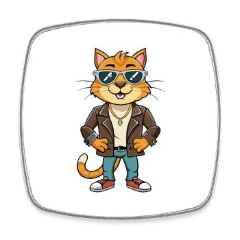 California Spangled Lustige Cartoon Kawaii Jacke Su - Viereckiger Kühlschrankmagnet - Weiß - Vorne
