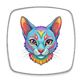 Havanna Braune Katzenrasse Karikatur Kawaii Tier Haustier - Viereckiger Kühlschrankmagnet - Weiß - Vorne