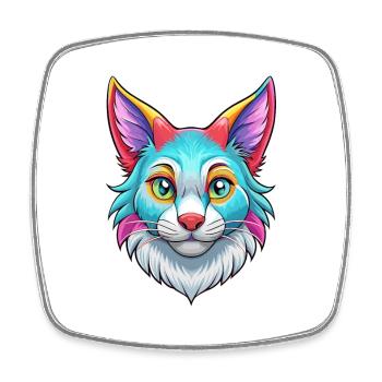 Australische Nebelkatze Rasse Karikatur Kawaii Tier Pe - Viereckiger Kühlschrankmagnet - Weiß - Vorne