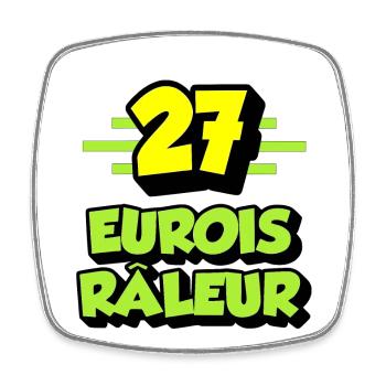 Eurois râleur - Magnet carré - blanc - Devant