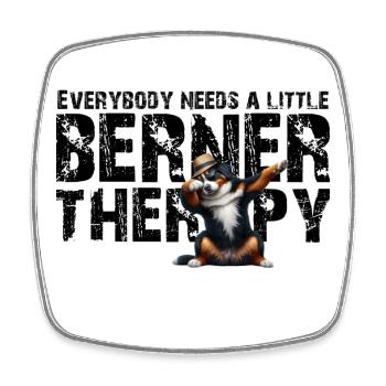Bernese mountain dog - Square fridge magnet - white - Front