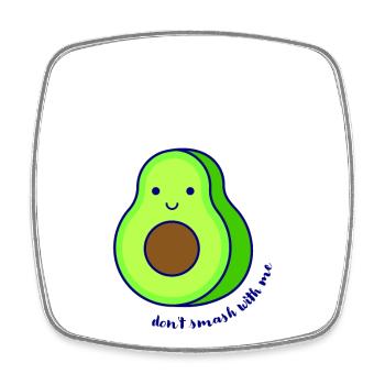 Leg dich nicht mit der Avocado an. - Viereckiger Kühlschrankmagnet - Weiß - Vorne