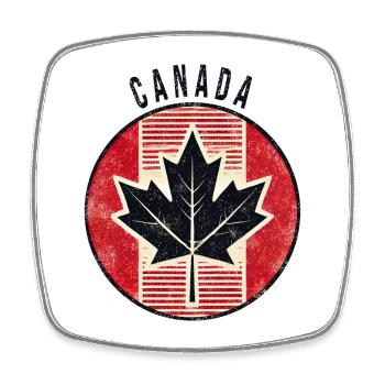 Canada maple leaf design - Square fridge magnet - white - Front