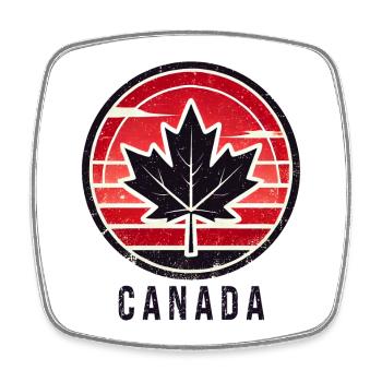 Canada maple leaf Toronto - Square fridge magnet - white - Front