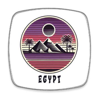 Ägypten Pyramiden Design - Viereckiger Kühlschrankmagnet - Weiß - Vorne