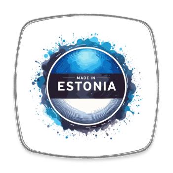 Made in Estonia Gift - Square fridge magnet - white - Front