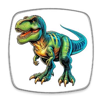 Dinosaur - Square fridge magnet - white - Front