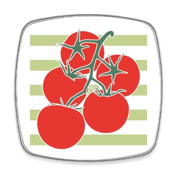 Tomato Girl Summer Tomatoes South Italy - Square fridge magnet - white - Front