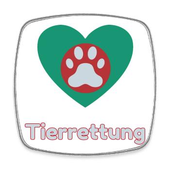 Sauvetage d’animaux - Magnet carré - blanc - Devant