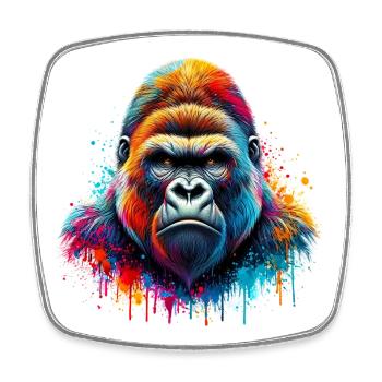 Gorilla - Square fridge magnet - white - Front
