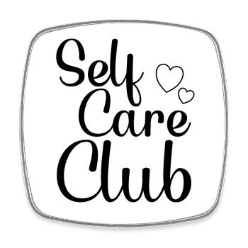Self Care Club - Viereckiger Kühlschrankmagnet - Weiß - Vorne