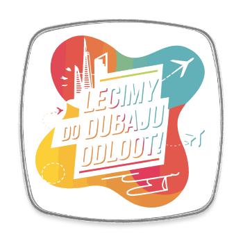Flying to Dubai with DJ Akun - Square fridge magnet - white - Front