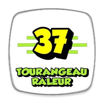 Tourangeau râleur - Magnet carré - blanc - Devant