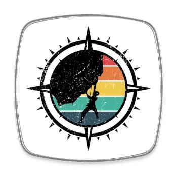 Rainbow Crescent Breaker - Square fridge magnet - white - Front