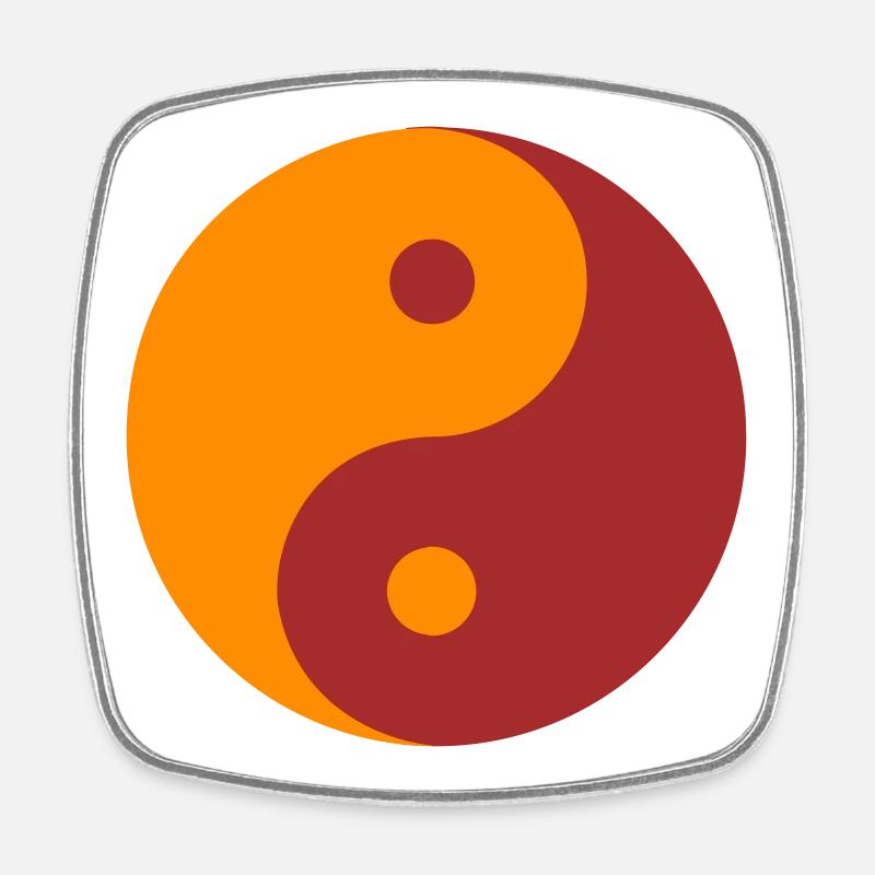 YIN YANG - Magnet carré - blanc