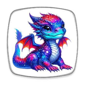 Dragon - Square fridge magnet - white - Front