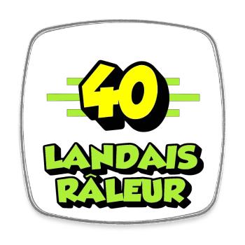 Landais râleur - Magnet carré - blanc - Devant