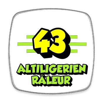 Altiligérien râleur - Magnet carré - blanc - Devant