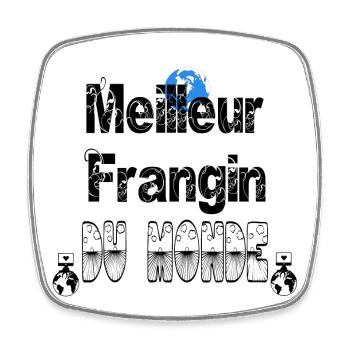 Meilleur Frangin du Monde - Magnet carré - blanc - Devant