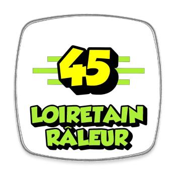 Loiretain râleur - Magnet carré - blanc - Devant