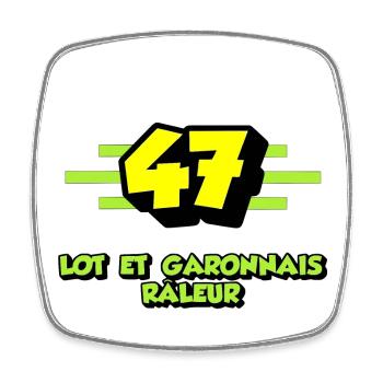 Lot et garonnais râleur - Magnet carré - blanc - Devant