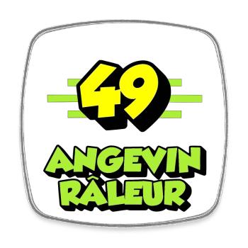 Angevin râleur - Magnet carré - blanc - Devant