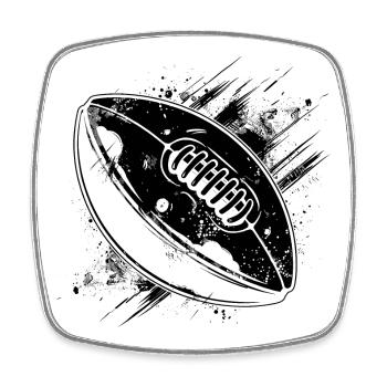 Football Ball Sketch - Square fridge magnet - white - Front