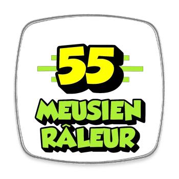 Meusien râleur - Magnet carré - blanc - Devant