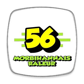 Morbihannais râleur - Magnet carré - blanc - Devant