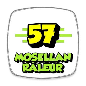 Mosellan râleur - Magnet carré - blanc - Devant