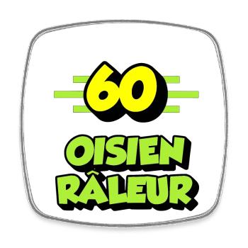 Oisien râleur - Magnet carré - blanc - Devant