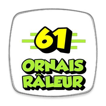 Ornais râleur - Magnet carré - blanc - Devant