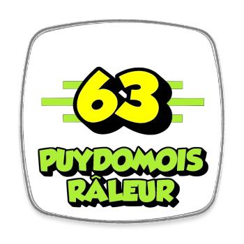 Puydomois râleur - Magnet carré - blanc - Devant