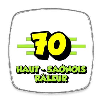 Haut-Saônois râleur - Magnet carré - blanc - Devant