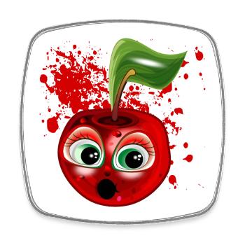 COSTUMES D’HALLOWEEN CERISES - Magnet carré - blanc - Devant