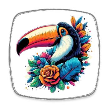 Toucan - Square fridge magnet - white - Front