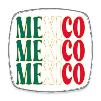 Mexiko Nordamerika - Viereckiger Kühlschrankmagnet - Weiß - Vorne