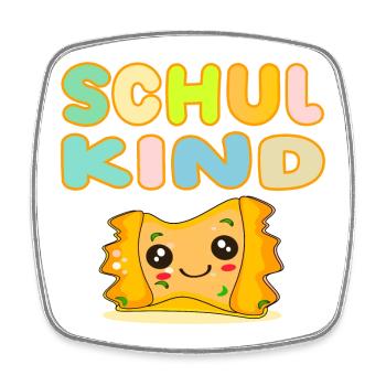 SCHWÄBISCHES SCHULKIND MAULTASCHEN KOSTÜME - Viereckiger Kühlschrankmagnet - Weiß - Vorne