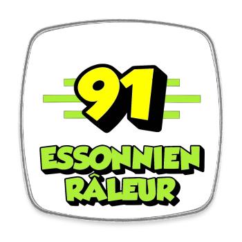 Essonnien râleur - Magnet carré - blanc - Devant