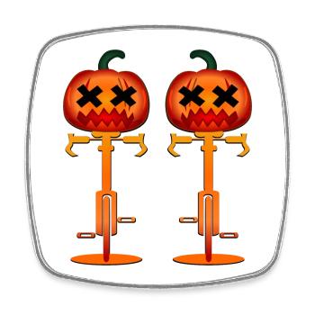 HALLOWEEN KOSTÜM PAAR RADFAHREN - Viereckiger Kühlschrankmagnet - Weiß - Vorne