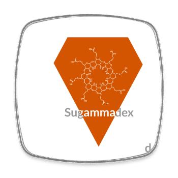 Sugammadex - Viereckiger Kühlschrankmagnet - Weiß - Vorne