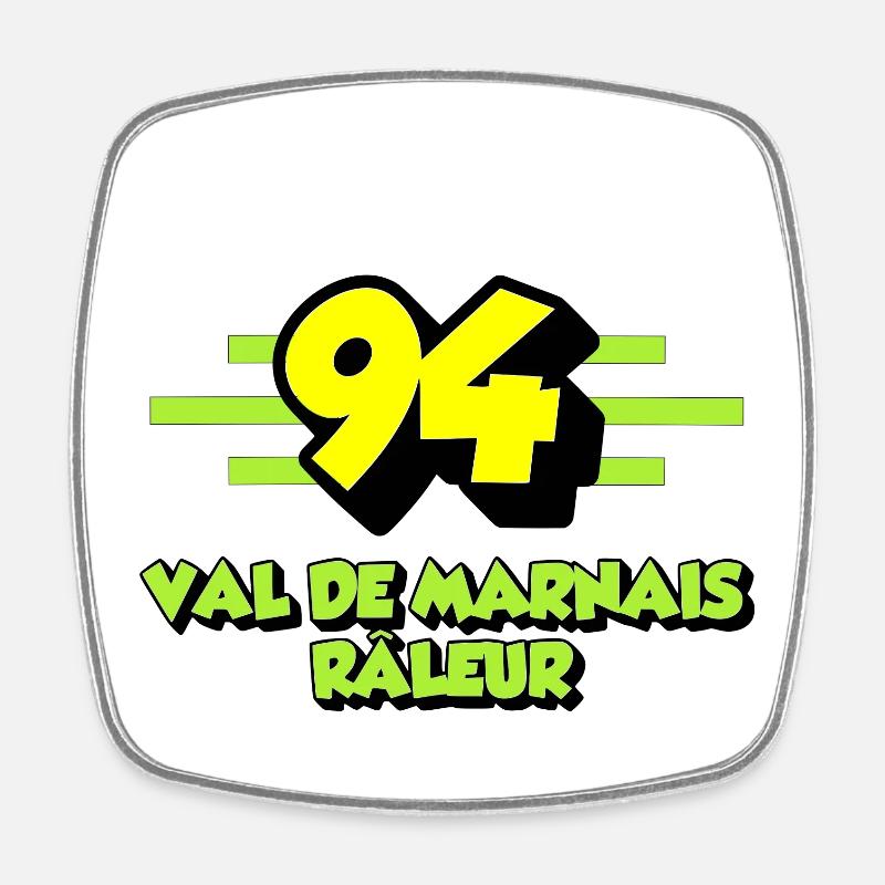 Val de Marnais râleur - Magnet carré - blanc