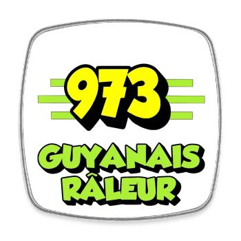 Guyanais râleur - Magnet carré - blanc - Devant
