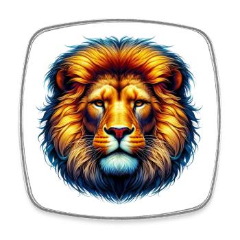 Lion - Square fridge magnet - white - Front
