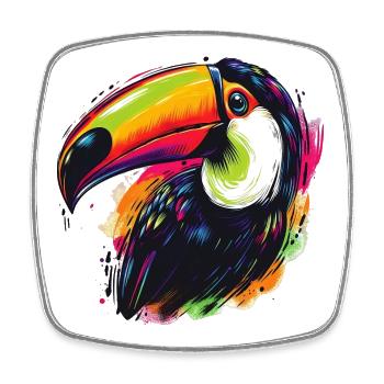 Toucan - Square fridge magnet - white - Front