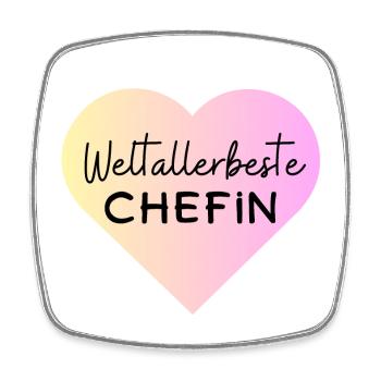 Weltallerbester Chefin! Personalisierbar - Viereckiger Kühlschrankmagnet - Weiß - Vorne