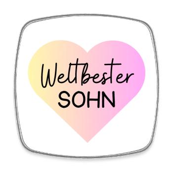 Weltbester Sohn - Viereckiger Kühlschrankmagnet - Weiß - Vorne
